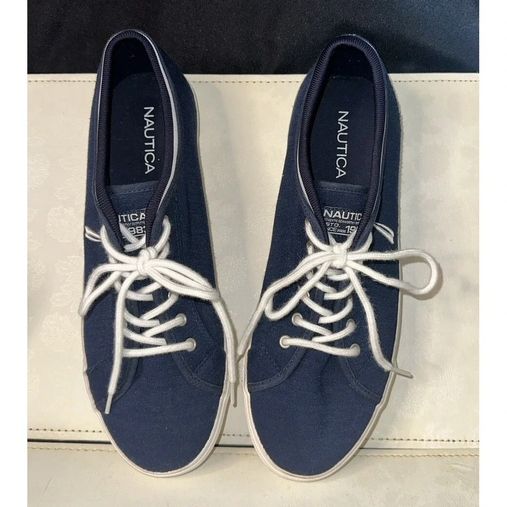Nautica Sea Worthy Outfitters, Mens Sneaker Boat Shoe Low blue size 12